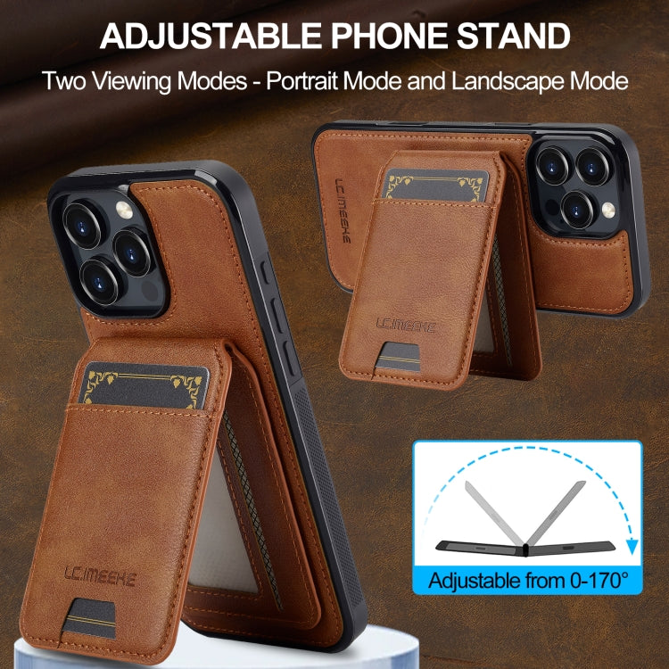 For iPhone 16 Pro Max LC.IMEEKE L3 Series Detachable RFID Card Bag Magsafe Phone Case