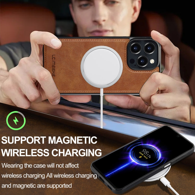 For iPhone 16 Pro Max LC.IMEEKE L3 Series Detachable RFID Card Bag Magsafe Phone Case
