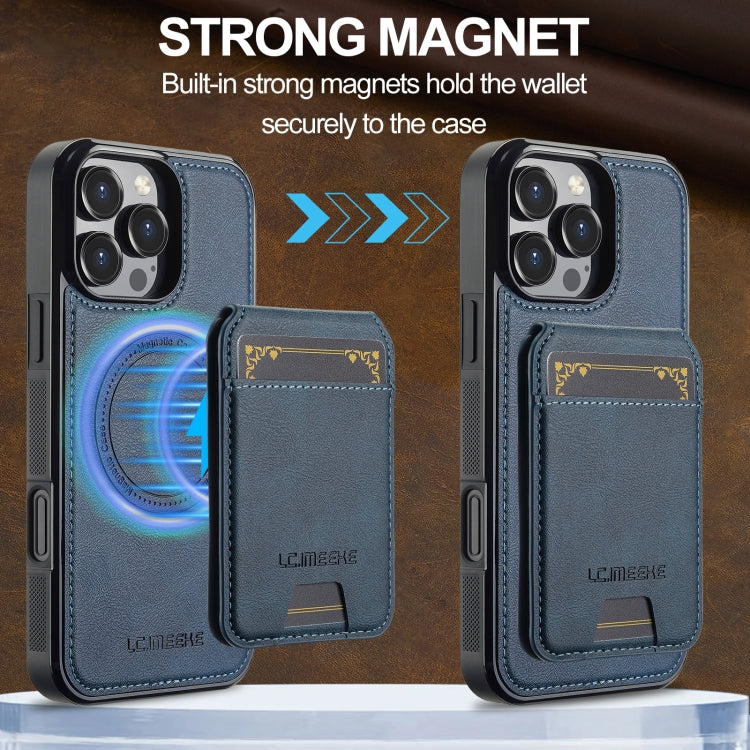 For iPhone 16 Pro Max LC.IMEEKE L3 Series Detachable RFID Card Bag Magsafe Phone Case