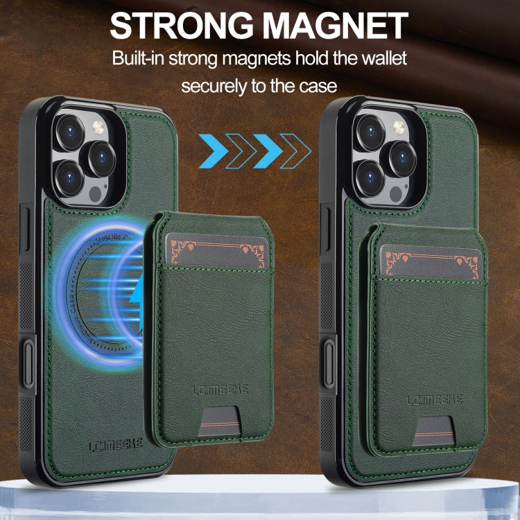 For iPhone 16 Pro Max LC.IMEEKE L3 Series Detachable RFID Card Bag Magsafe Phone Case