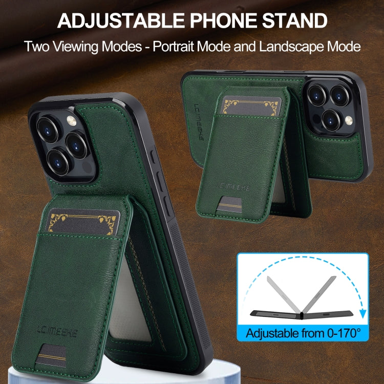 For iPhone 16 Pro Max LC.IMEEKE L3 Series Detachable RFID Card Bag Magsafe Phone Case