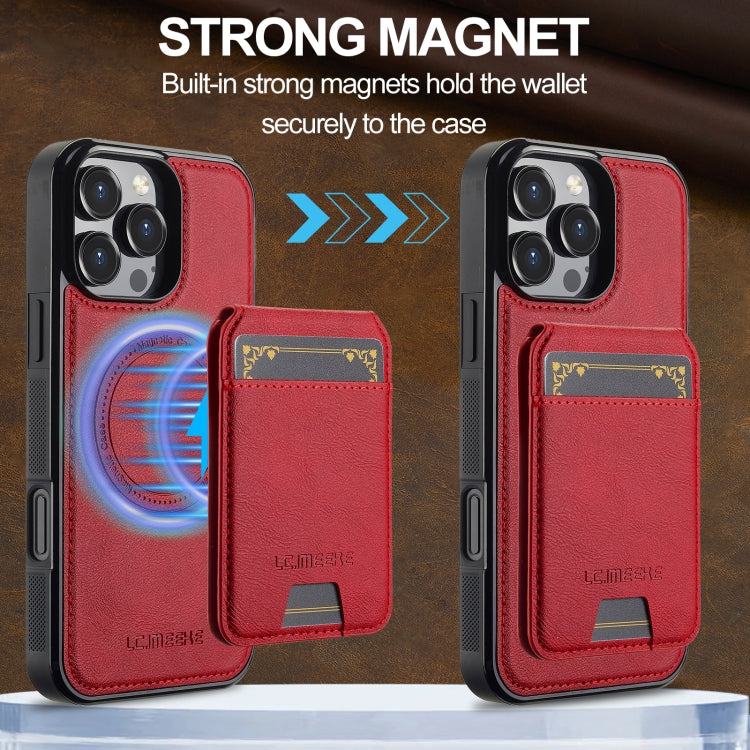 For iPhone 16 Pro Max LC.IMEEKE L3 Series Detachable RFID Card Bag Magsafe Phone Case