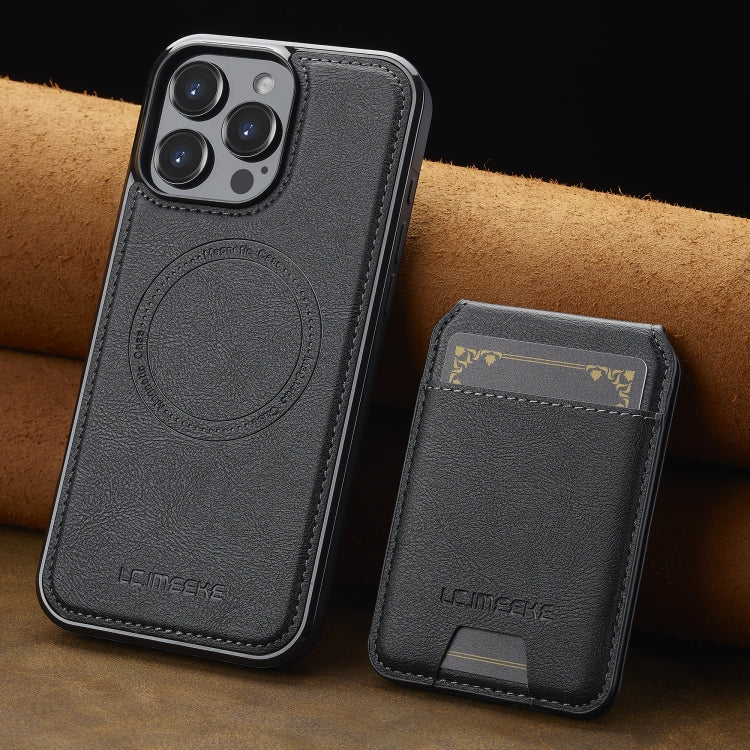For iPhone 16 Pro LC.IMEEKE L3 Series Detachable RFID Card Bag Magsafe Phone Case
