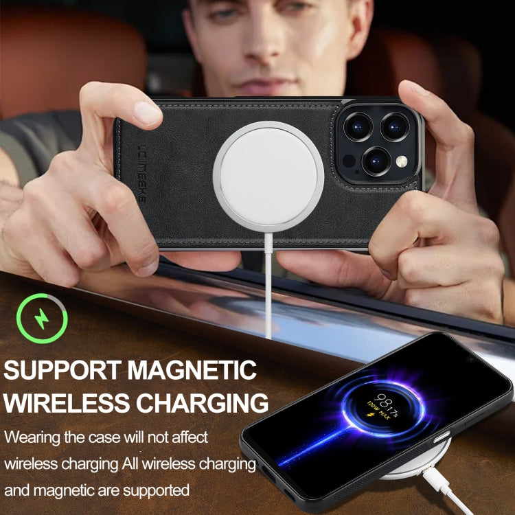 For iPhone 16 Pro LC.IMEEKE L3 Series Detachable RFID Card Bag Magsafe Phone Case