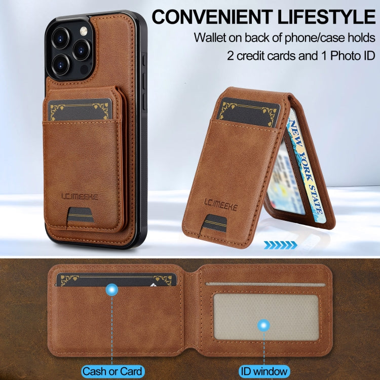 For iPhone 16 Pro LC.IMEEKE L3 Series Detachable RFID Card Bag Magsafe Phone Case