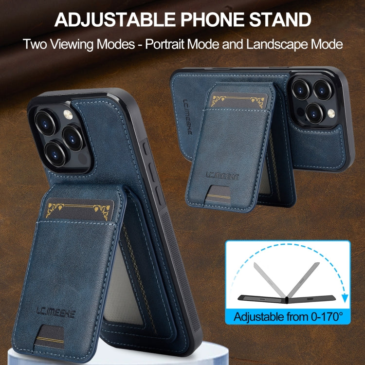 For iPhone 16 Pro LC.IMEEKE L3 Series Detachable RFID Card Bag Magsafe Phone Case