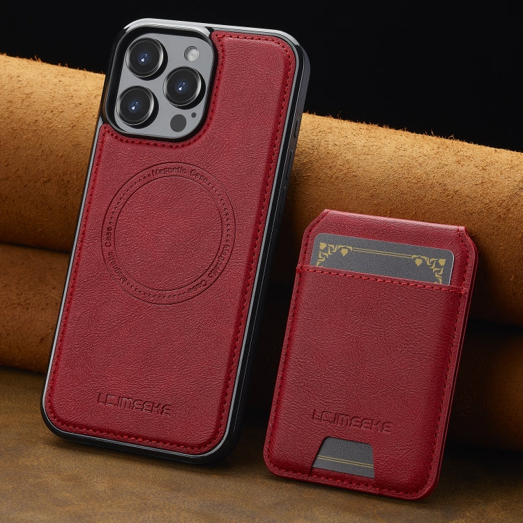 For iPhone 16 Pro LC.IMEEKE L3 Series Detachable RFID Card Bag Magsafe Phone Case
