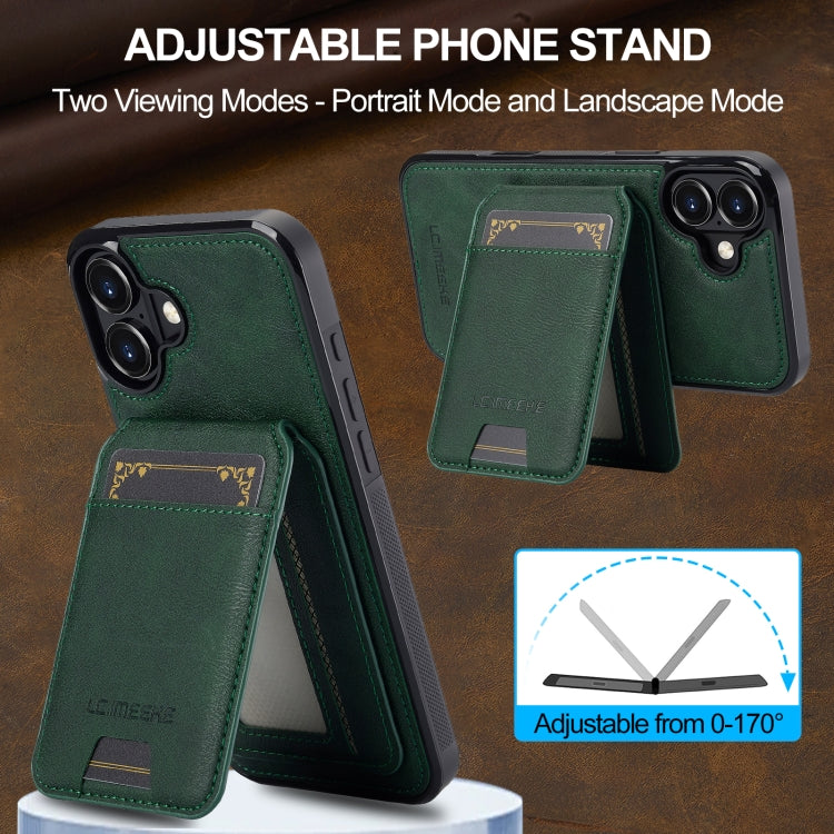 For iPhone 16 Plus LC.IMEEKE L3 Series Detachable RFID Card Bag Magsafe Phone Case