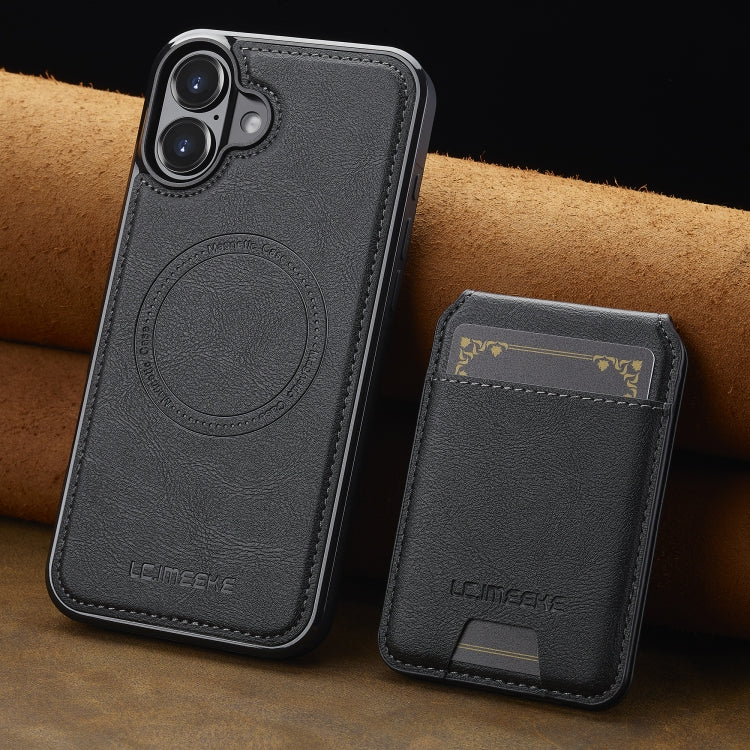 For iPhone 16 LC.IMEEKE L3 Series Detachable RFID Card Bag Magsafe Phone Case