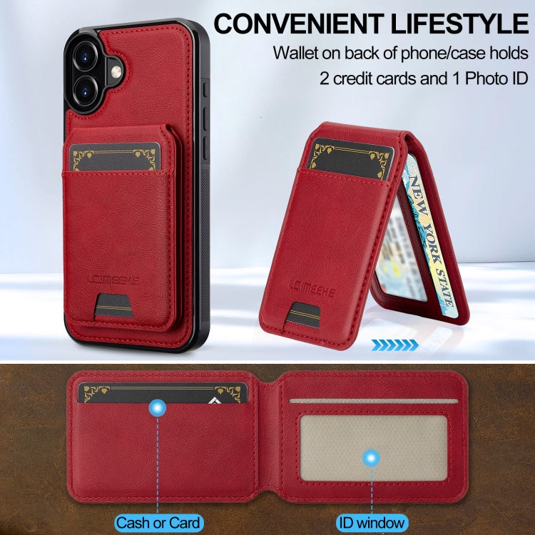 For iPhone 16 LC.IMEEKE L3 Series Detachable RFID Card Bag Magsafe Phone Case