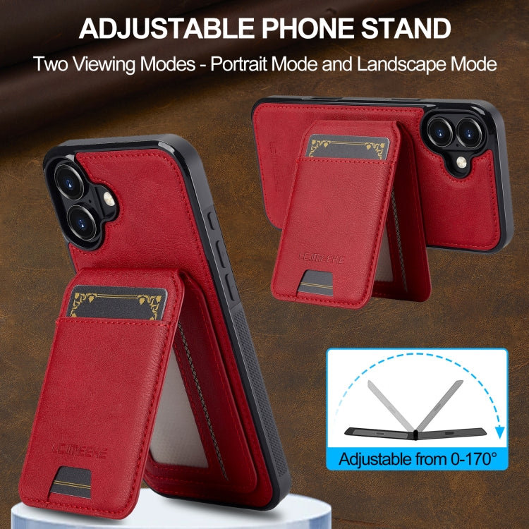 For iPhone 16 LC.IMEEKE L3 Series Detachable RFID Card Bag Magsafe Phone Case