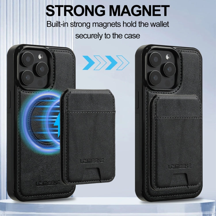 For iPhone 15 Pro Max LC.IMEEKE L3 Series Detachable RFID Card Bag Magsafe Phone Case