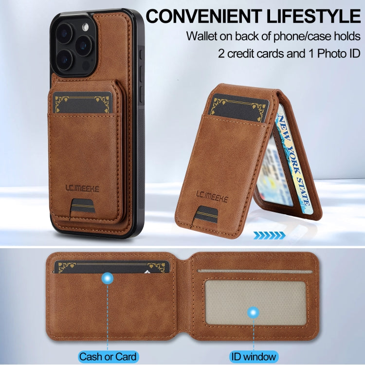 For iPhone 15 Pro Max LC.IMEEKE L3 Series Detachable RFID Card Bag Magsafe Phone Case