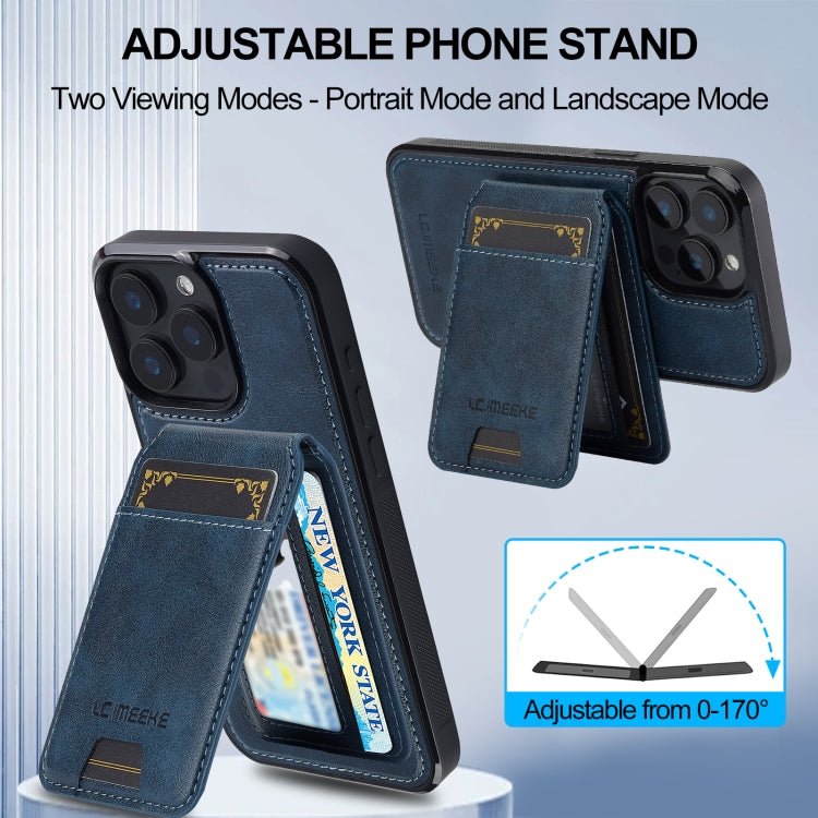For iPhone 15 Pro Max LC.IMEEKE L3 Series Detachable RFID Card Bag Magsafe Phone Case