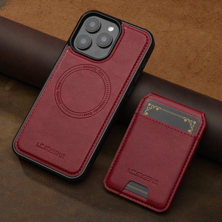 For iPhone 15 Pro Max LC.IMEEKE L3 Series Detachable RFID Card Bag Magsafe Phone Case