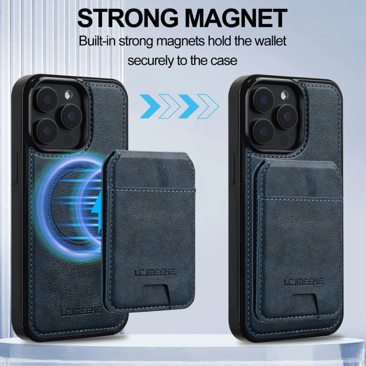 For iPhone 15 Pro LC.IMEEKE L3 Series Detachable RFID Card Bag Magsafe Phone Case