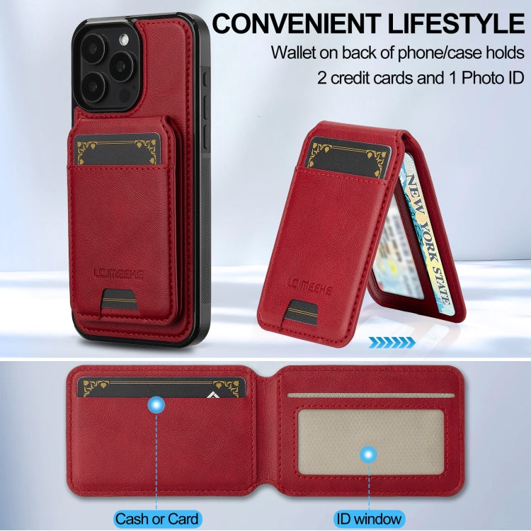 For iPhone 15 Pro LC.IMEEKE L3 Series Detachable RFID Card Bag Magsafe Phone Case