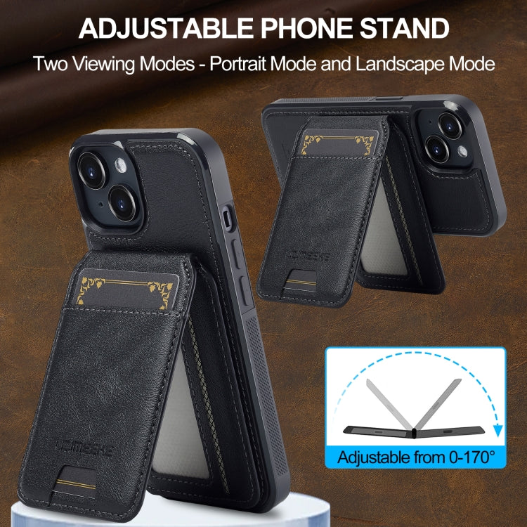 For iPhone 15 Plus / 14 Plus LC.IMEEKE L3 Series Detachable RFID Card Bag Magsafe Phone Case