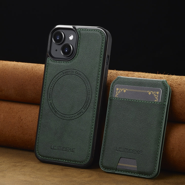 For iPhone 15 Plus / 14 Plus LC.IMEEKE L3 Series Detachable RFID Card Bag Magsafe Phone Case