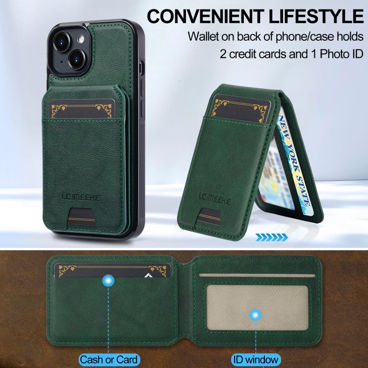 For iPhone 15 Plus / 14 Plus LC.IMEEKE L3 Series Detachable RFID Card Bag Magsafe Phone Case