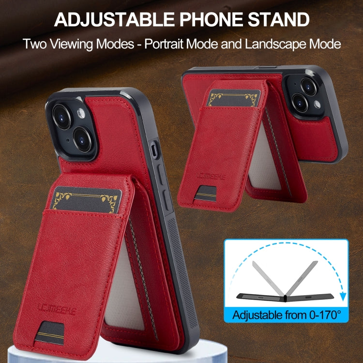 For iPhone 14 / 13 LC.IMEEKE L3 Series Detachable RFID Card Bag Magsafe Phone Case