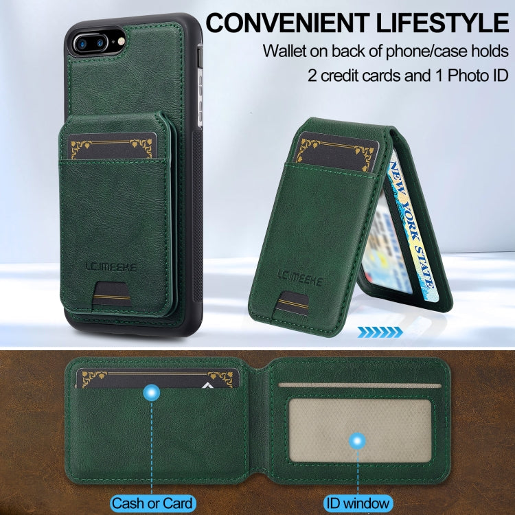 For iPhone SE 2022 / 2020 LC.IMEEKE L3 Series Detachable RFID Card Bag Magsafe Phone Case