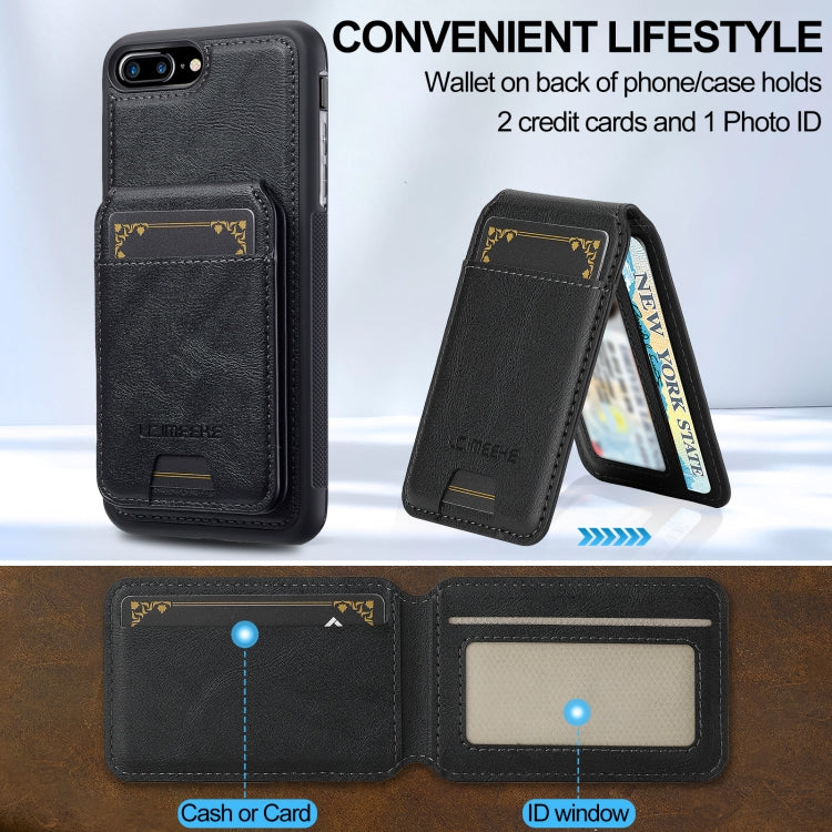 For iPhone 8 Plus / 7 Plus LC.IMEEKE L3 Series Detachable RFID Card Bag Magsafe Phone Case