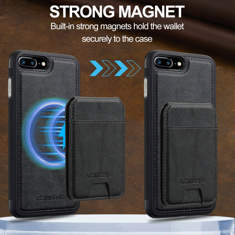 For iPhone 8 Plus / 7 Plus LC.IMEEKE L3 Series Detachable RFID Card Bag Magsafe Phone Case