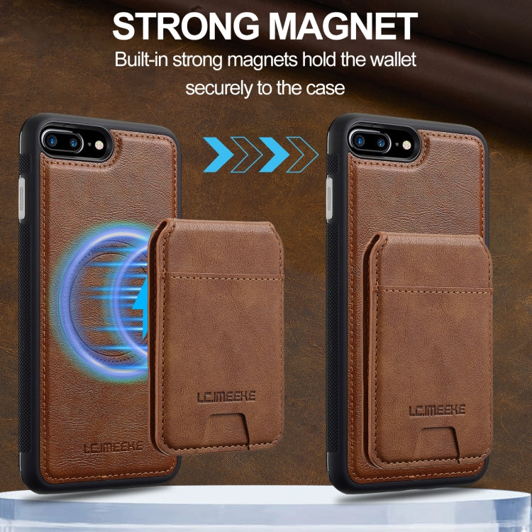 For iPhone 8 Plus / 7 Plus LC.IMEEKE L3 Series Detachable RFID Card Bag Magsafe Phone Case