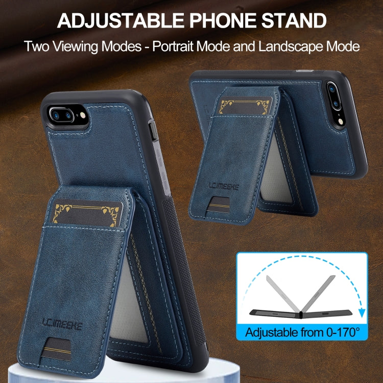 For iPhone 8 Plus / 7 Plus LC.IMEEKE L3 Series Detachable RFID Card Bag Magsafe Phone Case