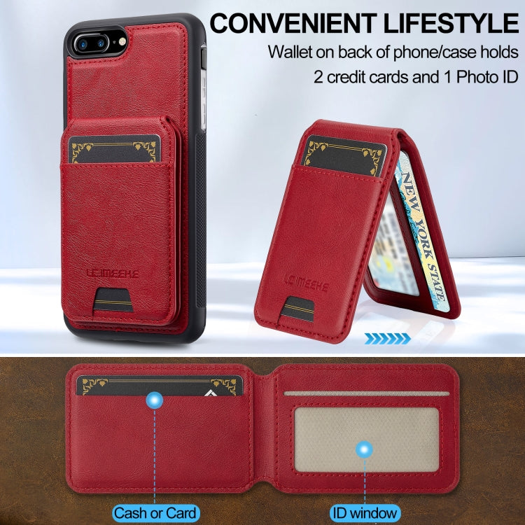 For iPhone 8 Plus / 7 Plus LC.IMEEKE L3 Series Detachable RFID Card Bag Magsafe Phone Case