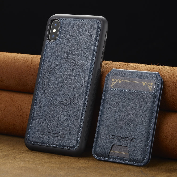 For iPhone XS Max LC.IMEEKE L3 Series Detachable RFID Card Bag Magsafe Phone Case