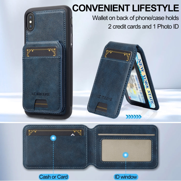 For iPhone XS Max LC.IMEEKE L3 Series Detachable RFID Card Bag Magsafe Phone Case