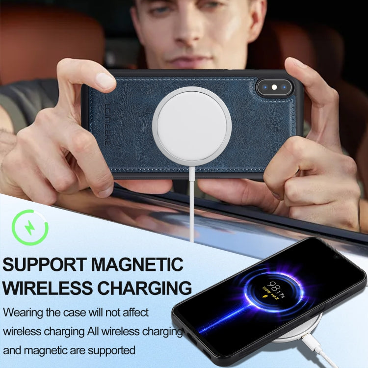For iPhone XS Max LC.IMEEKE L3 Series Detachable RFID Card Bag Magsafe Phone Case