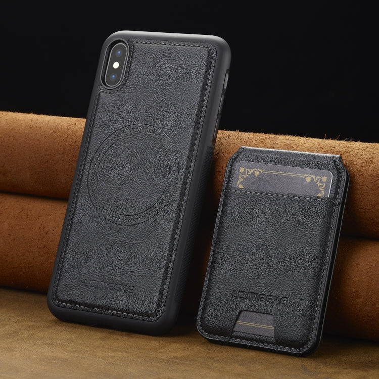 For iPhone XR LC.IMEEKE L3 Series Detachable RFID Card Bag Magsafe Phone Case