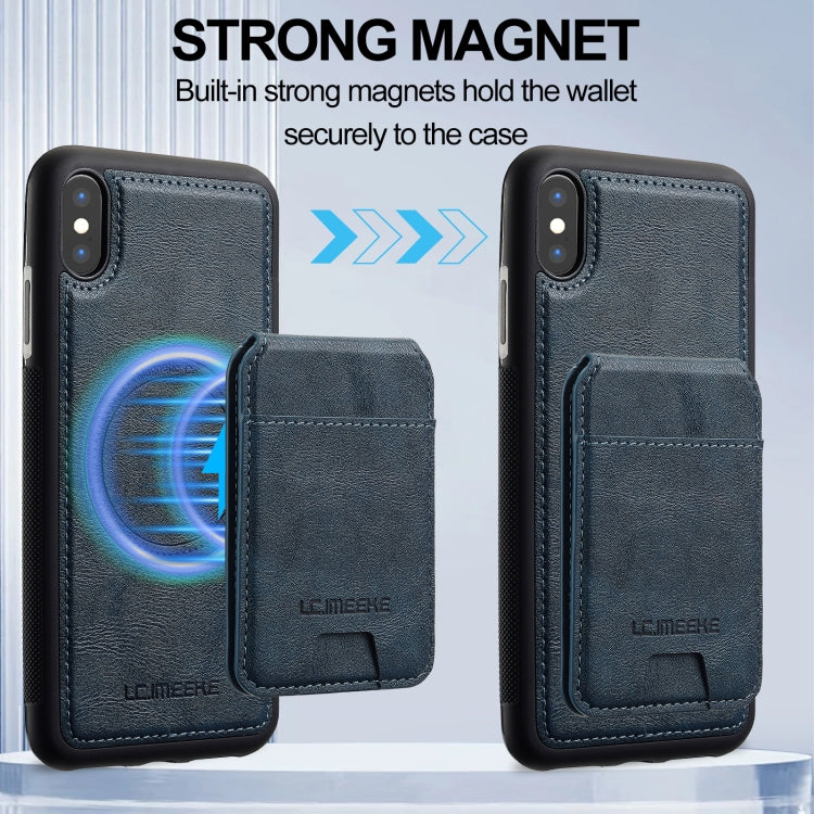 For iPhone XR LC.IMEEKE L3 Series Detachable RFID Card Bag Magsafe Phone Case