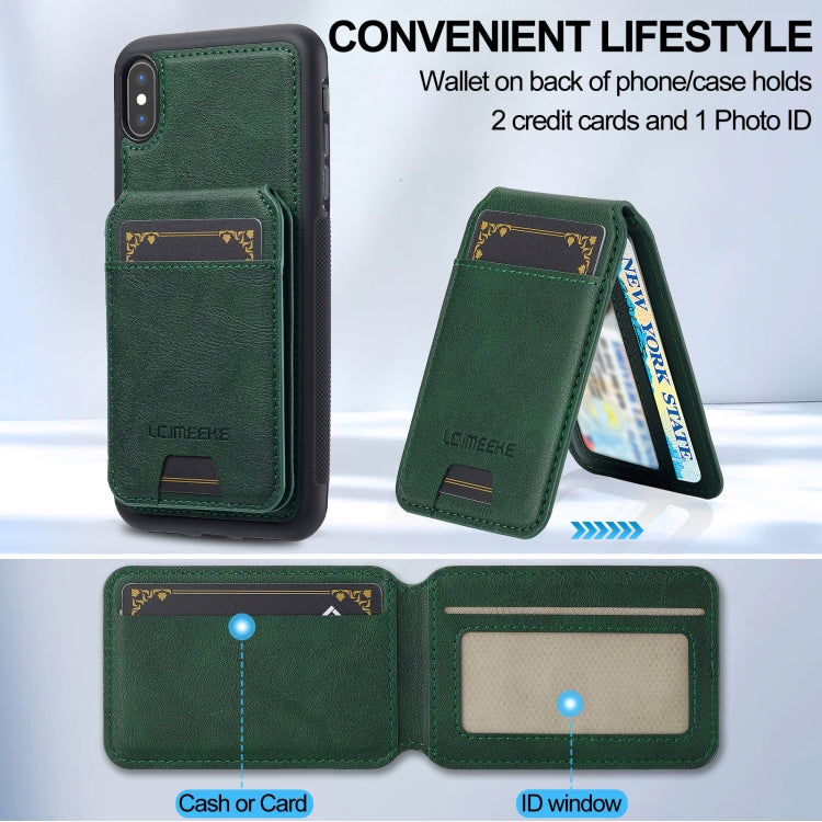 For iPhone XR LC.IMEEKE L3 Series Detachable RFID Card Bag Magsafe Phone Case