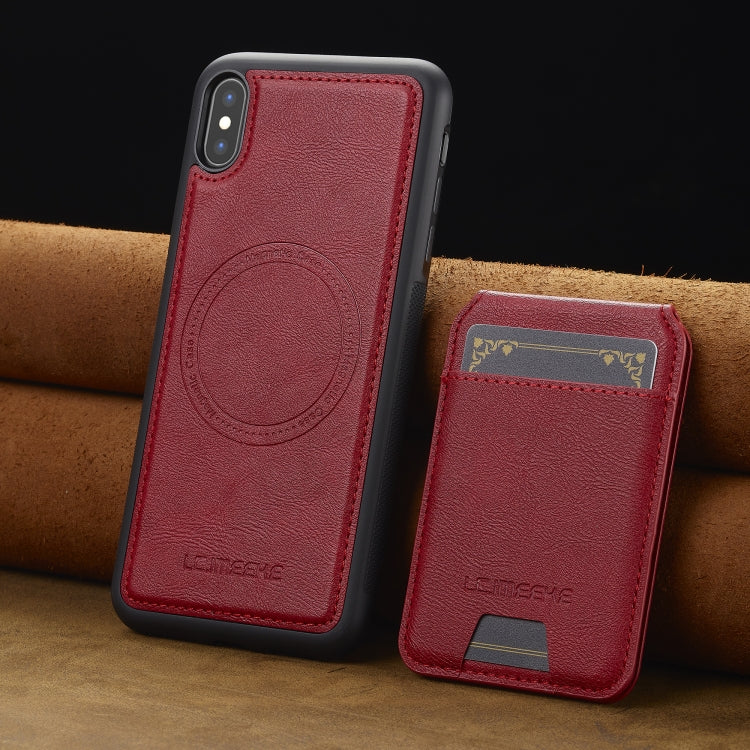 For iPhone XR LC.IMEEKE L3 Series Detachable RFID Card Bag Magsafe Phone Case