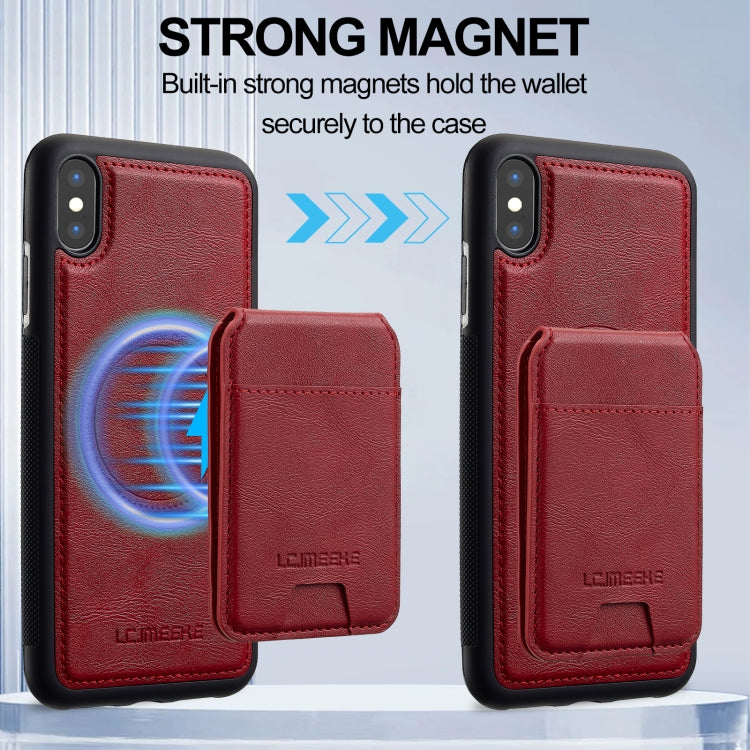 For iPhone XR LC.IMEEKE L3 Series Detachable RFID Card Bag Magsafe Phone Case