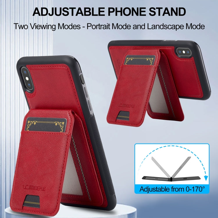 For iPhone XR LC.IMEEKE L3 Series Detachable RFID Card Bag Magsafe Phone Case