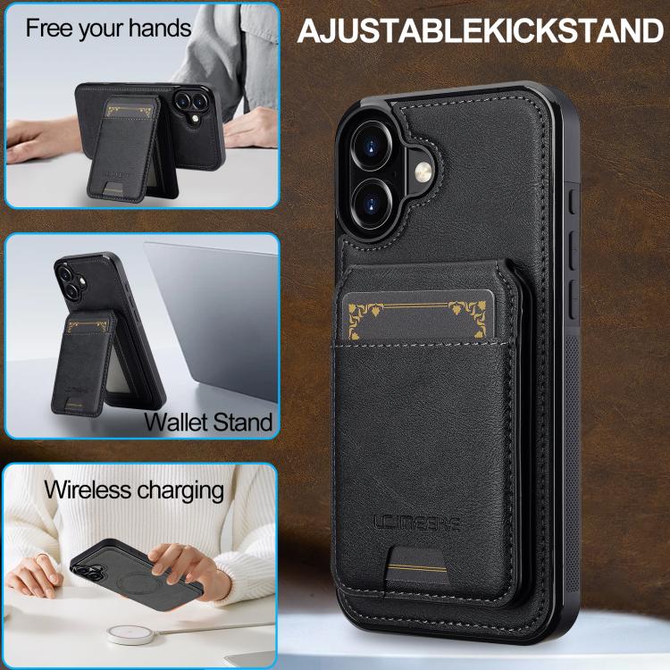 For iPhone 17 LC.IMEEKE L3 Series Detachable RFID Card Bag Magsafe Phone Case