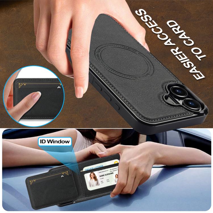For iPhone 17 LC.IMEEKE L3 Series Detachable RFID Card Bag Magsafe Phone Case