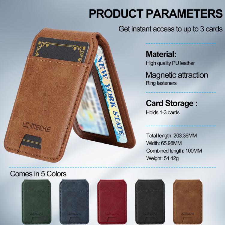 For iPhone 17 LC.IMEEKE L3 Series Detachable RFID Card Bag Magsafe Phone Case