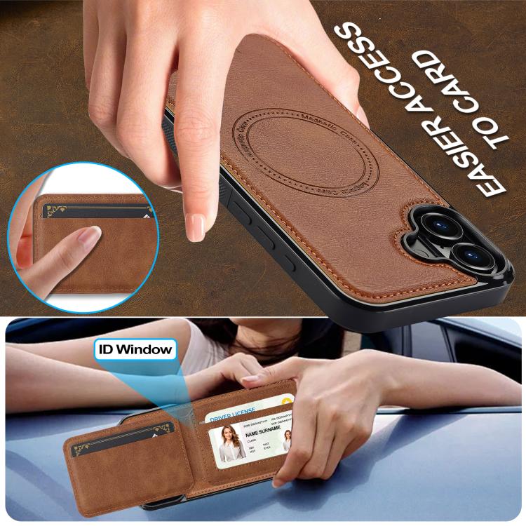For iPhone 17 LC.IMEEKE L3 Series Detachable RFID Card Bag Magsafe Phone Case
