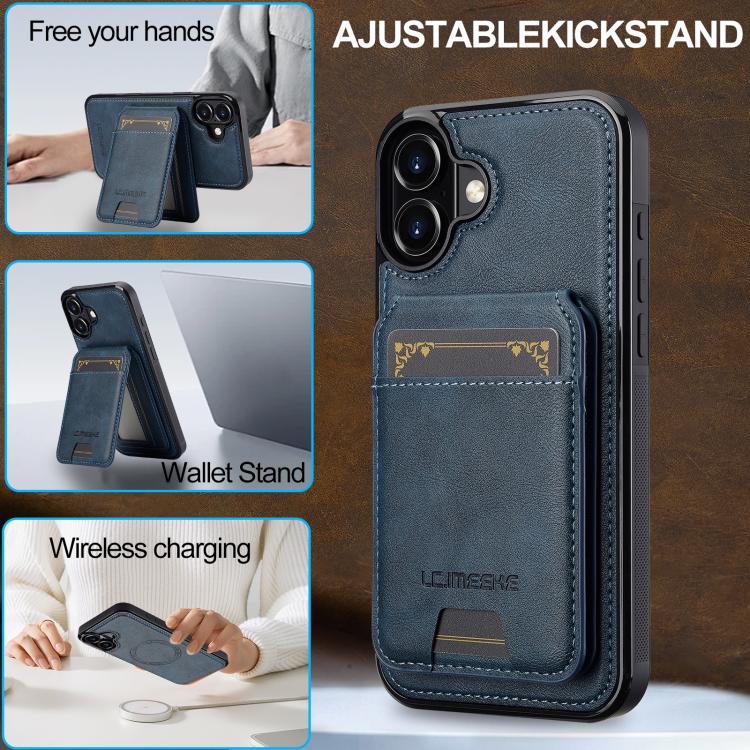 For iPhone 17 LC.IMEEKE L3 Series Detachable RFID Card Bag Magsafe Phone Case