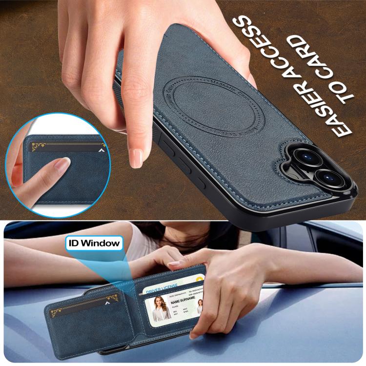 For iPhone 17 LC.IMEEKE L3 Series Detachable RFID Card Bag Magsafe Phone Case