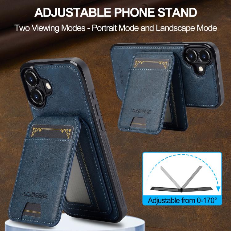 For iPhone 17 LC.IMEEKE L3 Series Detachable RFID Card Bag Magsafe Phone Case