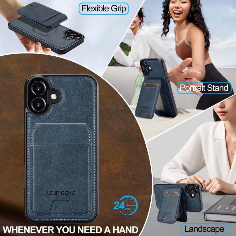 For iPhone 17 LC.IMEEKE L3 Series Detachable RFID Card Bag Magsafe Phone Case