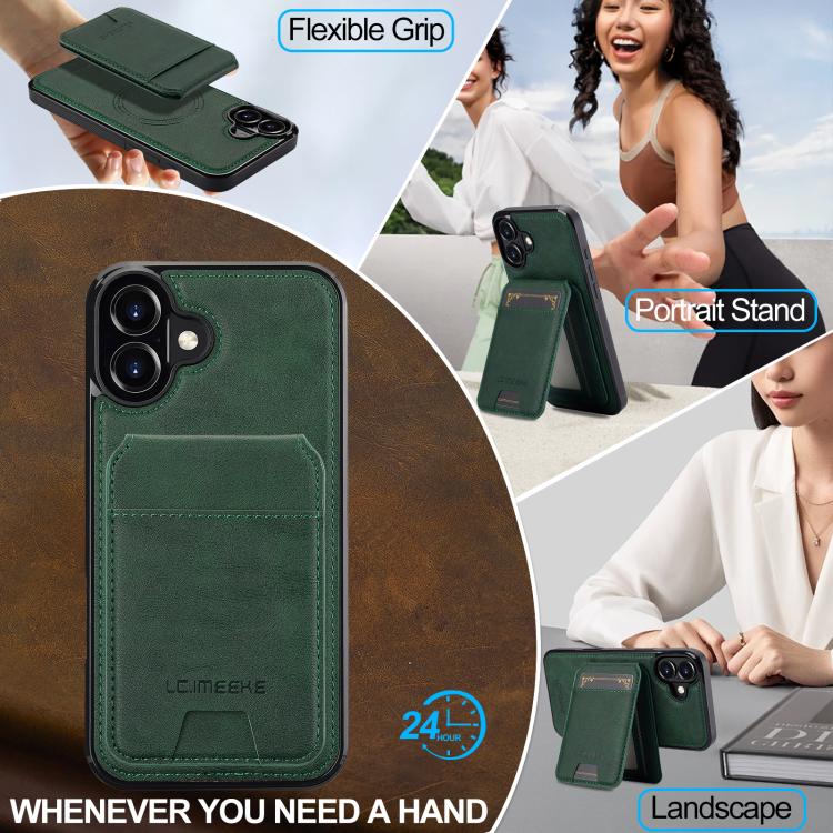 For iPhone 17 LC.IMEEKE L3 Series Detachable RFID Card Bag Magsafe Phone Case