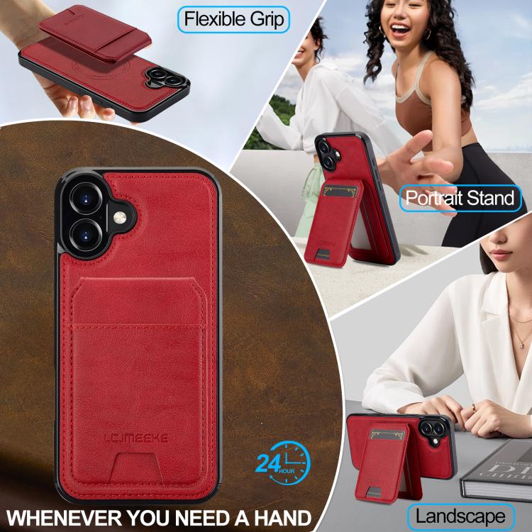 For iPhone 17 LC.IMEEKE L3 Series Detachable RFID Card Bag Magsafe Phone Case